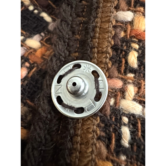 Allen Schwartz Blazer 10 Black Orange Boucle Tweed Woven Jacket Vintage Y2K - Picture 12 of 13